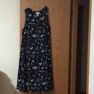 Crisp black and white patterned dress